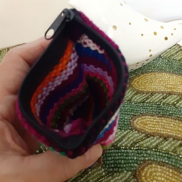 PERU, Homemade Coin Purses, set of 2 Aztec Southwestern Design - Picture 5 of 8